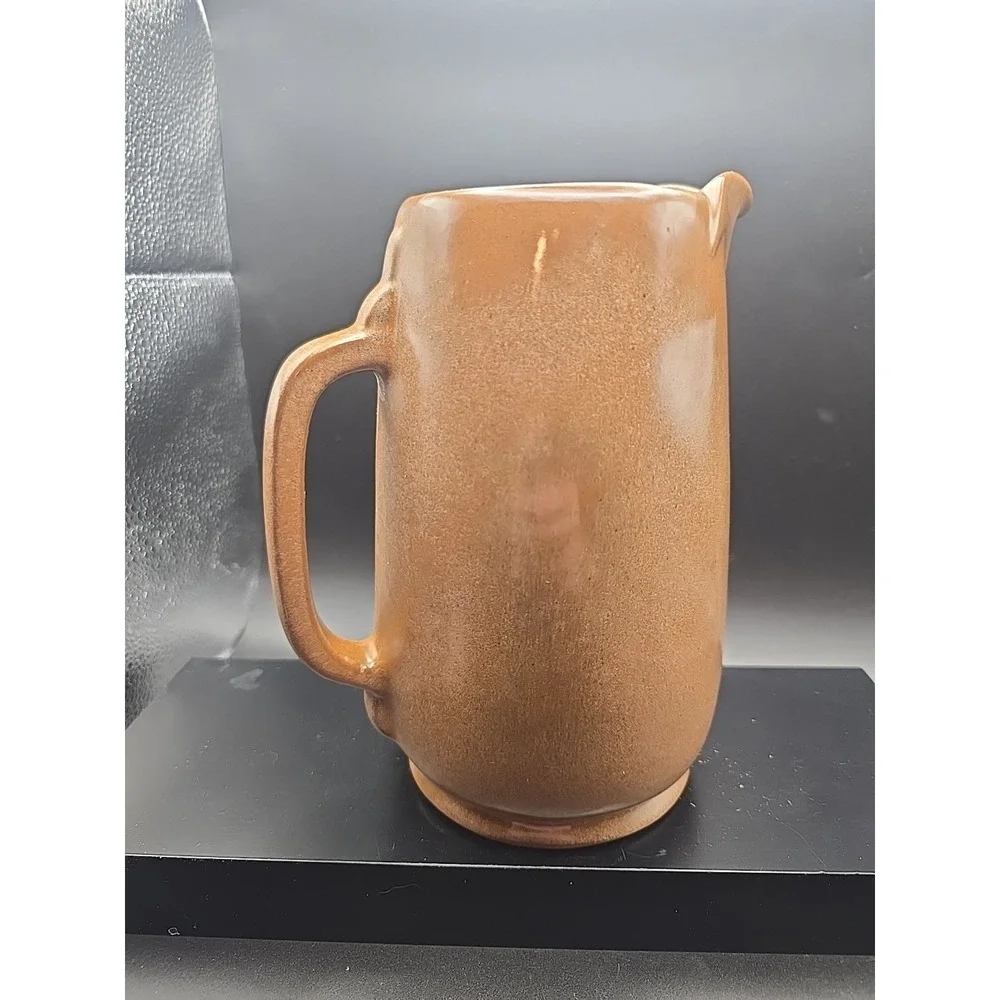 Frankoma Pottery Water Pitcher Lazy Bones‎ #81 Brown Mocha